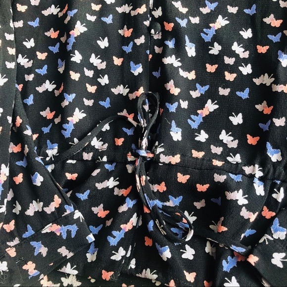 Beaux Ruffle Waist Blouse in print Mariposa - Picture 6 of 6